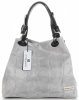 Kožené kabelka shopper bag Vittoria Gotti světle šedá V692754